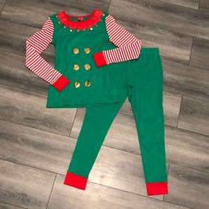 Christmas Elf Pajamas Size Medium